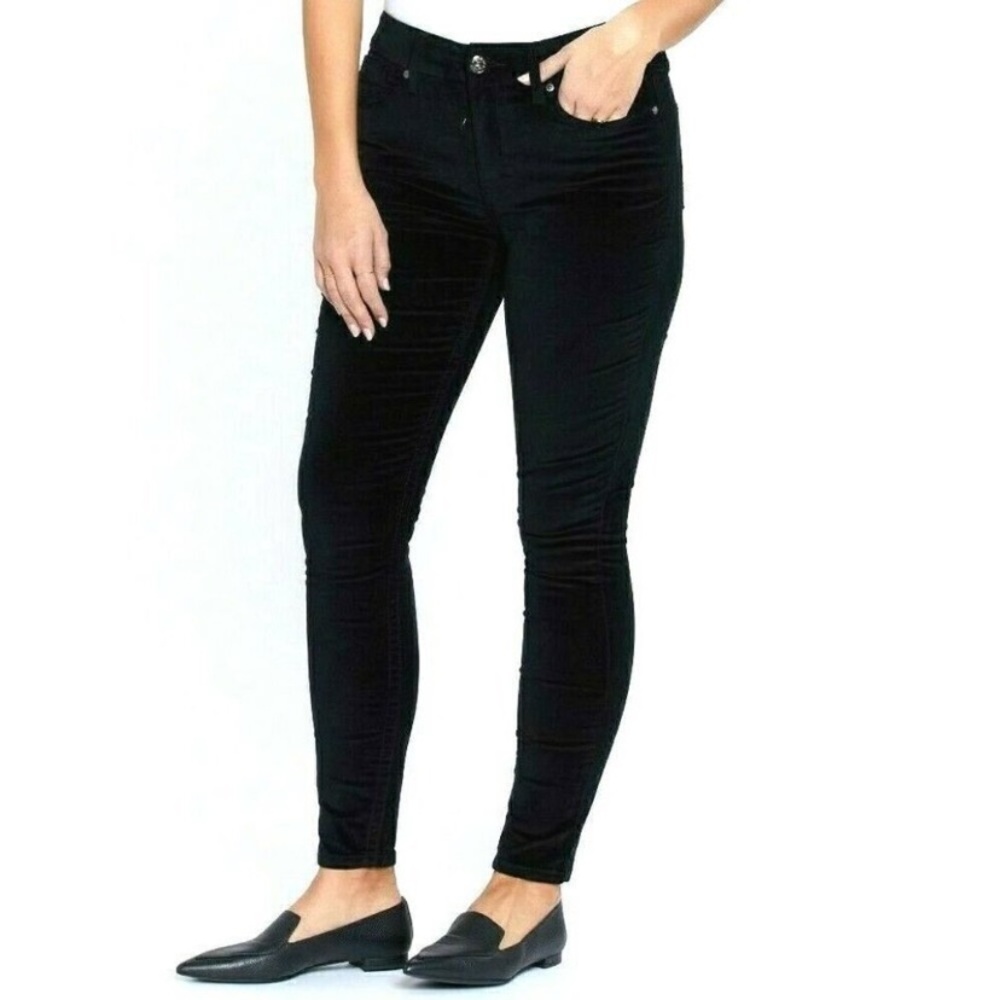 Seven7 Tummyless High Rise Skinny Velvet Jeans